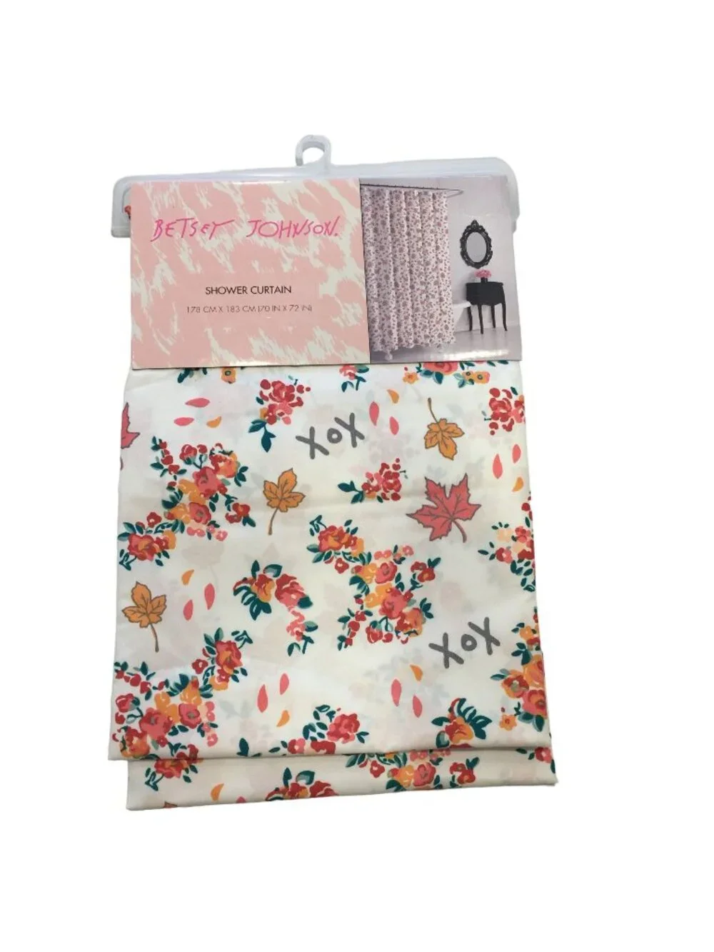 Betsey Johnson Fall Foliage Microfiber Shower Curtain 70